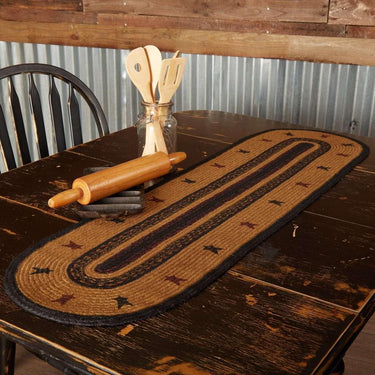 Heritage Farms Star Jute Braided Table Runner - The Fox Decor